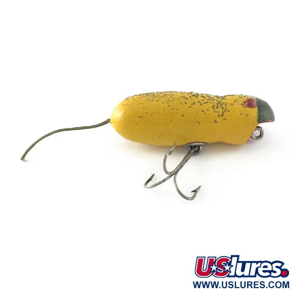Vintage  Horrocks-Ibbotson Vintage Horrocks Ibbotson HICO Mouse Tack Eye , 1/2oz yellow /metal eyes fishing lure #23623