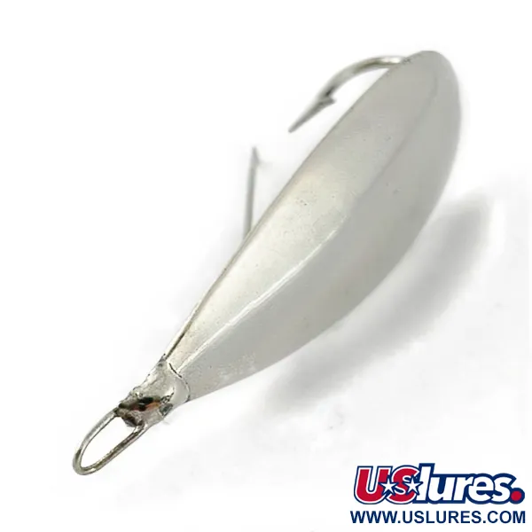 Vintage   Johnson Silver Minnow Weedless, 2/5oz nickel fishing spoon #23641