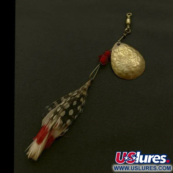 Vintage  Pflueger  Pfluerger Bear Valley 3, 1/4oz brass spinning lure #23656