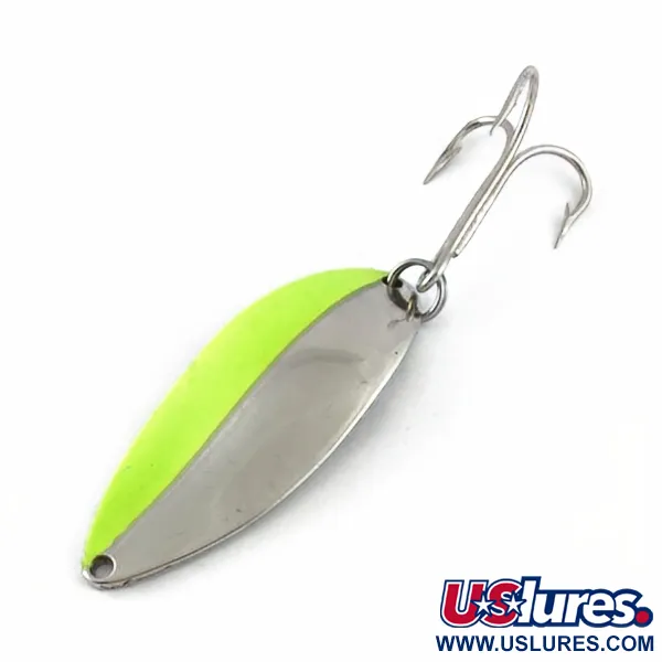 Vintage  Seneca Little Cleo (Hula Girl) , 3/4oz nickel/green fishing spoon #23658