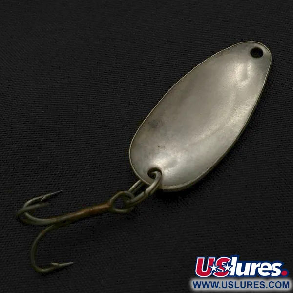 Vintage   Dura Pack Spoon, 3/16oz nickel/white/red fishing spoon #23659