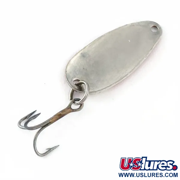 Vintage   Dura Pack Spoon, 3/16oz nickel/white/red fishing spoon #23659