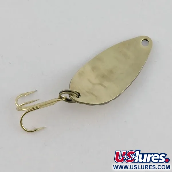 Vintage   Acme Little Cleo bubbles, 1/8oz gold fishing spoon #23662