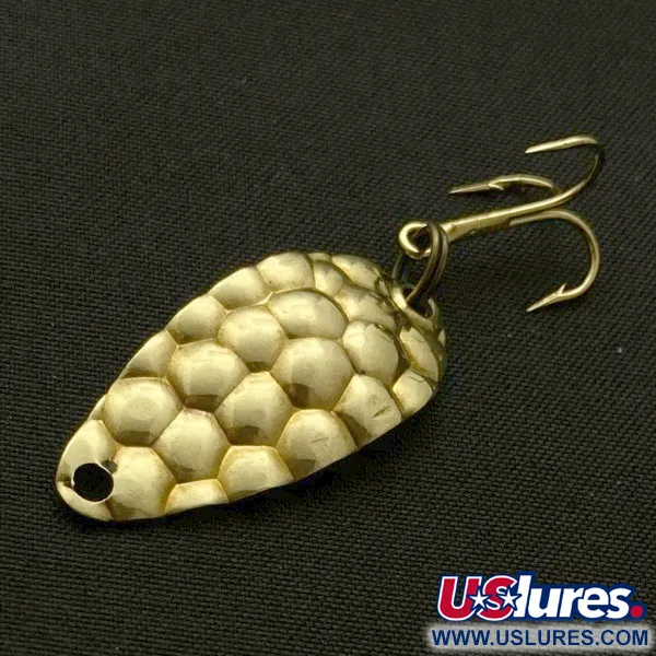 Vintage   Acme Little Cleo bubbles, 1/8oz gold fishing spoon #23662