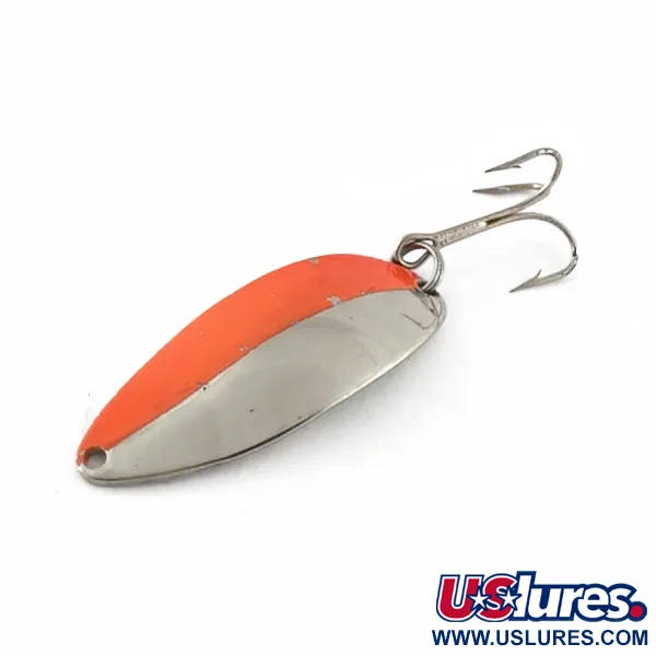 Vintage  Seneca Little Cleo (Hula Girl) , 1/2oz nickel/orange fishing spoon #23664