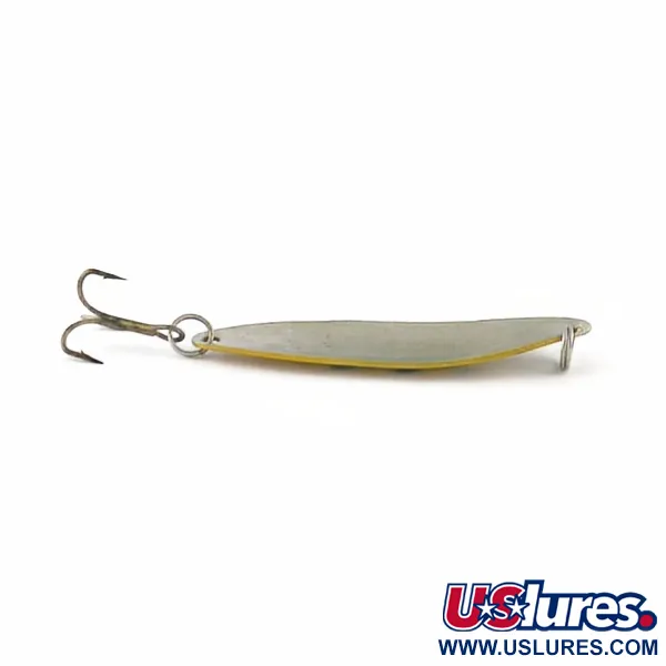 Vintage   Dura Pack Spoon, 3/16oz nickel/yellow/black fishing spoon #23666
