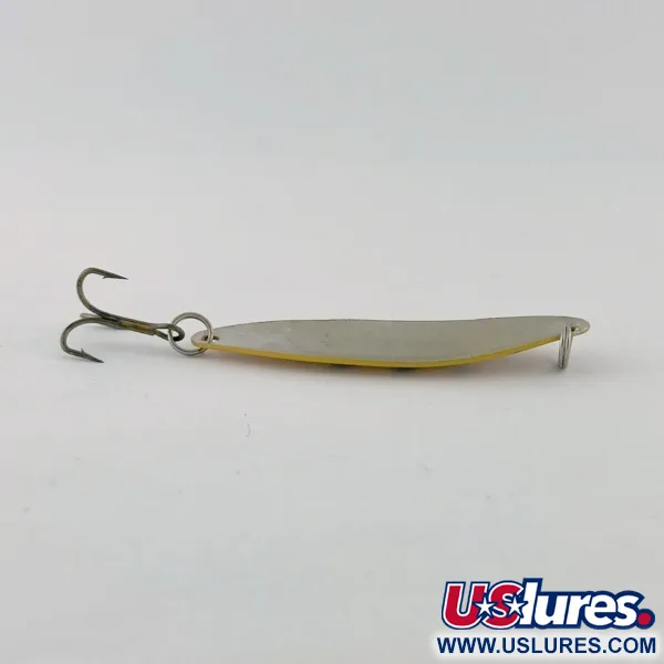 Vintage   Dura Pack Spoon, 3/16oz nickel/yellow/black fishing spoon #23666