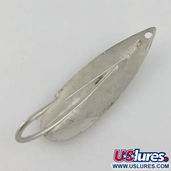 Vintage   Atlantic Lures Celebrated Weedless, 3/4oz nickel fishing spoon #23667