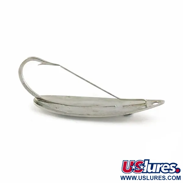 Vintage   Atlantic Lures Celebrated Weedless, 3/4oz nickel fishing spoon #23667