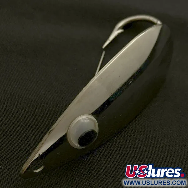 Vintage   Atlantic Lures Celebrated Weedless, 3/4oz nickel fishing spoon #23667