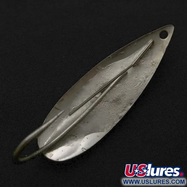 Vintage   Atlantic Lures Celebrated Weedless, 3/4oz nickel fishing spoon #23667