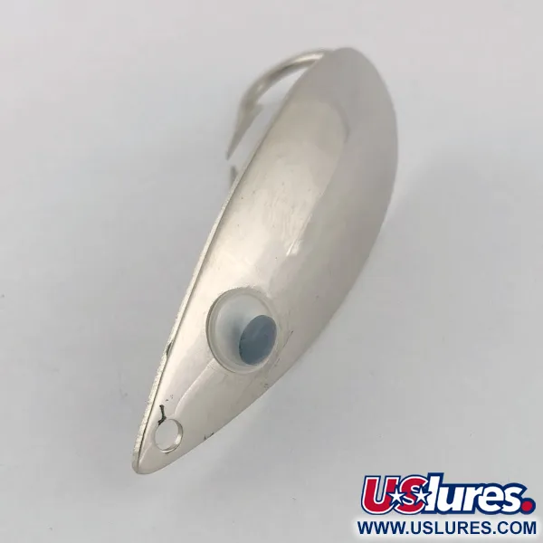 Vintage   Atlantic Lures Celebrated Weedless, 3/4oz nickel fishing spoon #23667