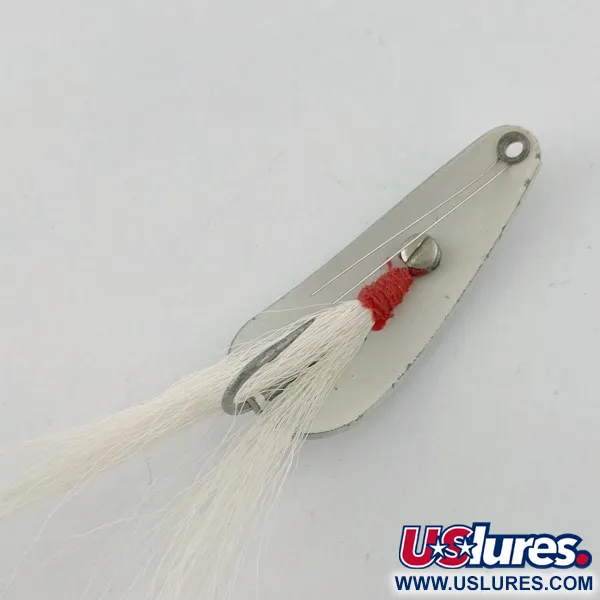 Vintage   Weedless Weezel bait Rex Spoon, 2/5oz pearl fishing spoon #23673