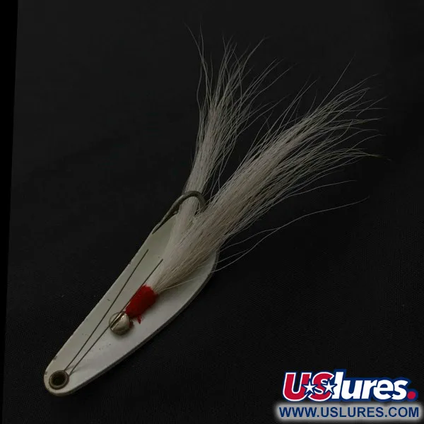 Vintage   Weedless Weezel bait Rex Spoon, 2/5oz pearl fishing spoon #23673