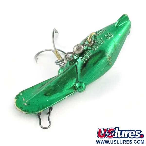 Vintage   Luhr Jensen Hot Shot 30, 3/16oz Green fishing lure #23680