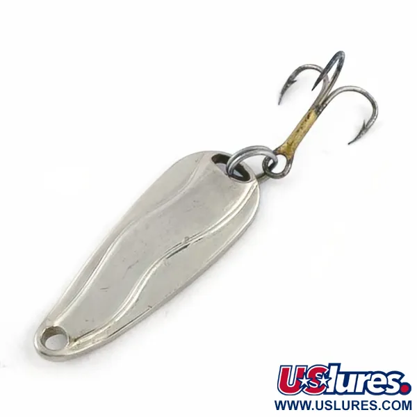 Vintage   Luhr Jensen Hot Shot W, 1/4oz nickel fishing spoon #23682