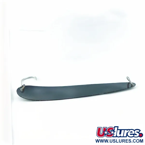 Vintage   Luhr Jensen Flutter Spoon 38, 1/3oz black fishing spoon #23686