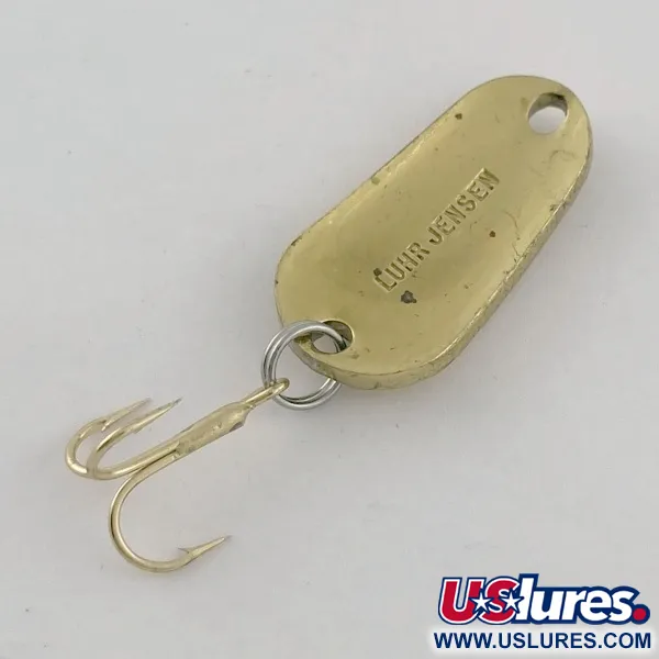 Vintage   Luhr Jensen Luhr's wobbler, 3/16oz gold fishing spoon #23689