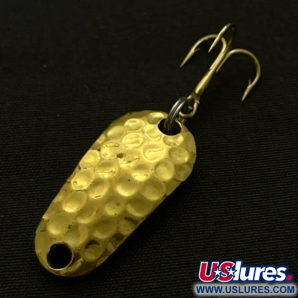 Vintage   Luhr Jensen Luhr's wobbler, 3/16oz gold fishing spoon #23955