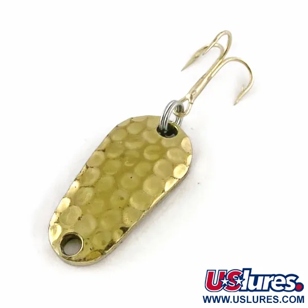 Vintage   Luhr Jensen Luhr's wobbler, 3/16oz gold fishing spoon #23689