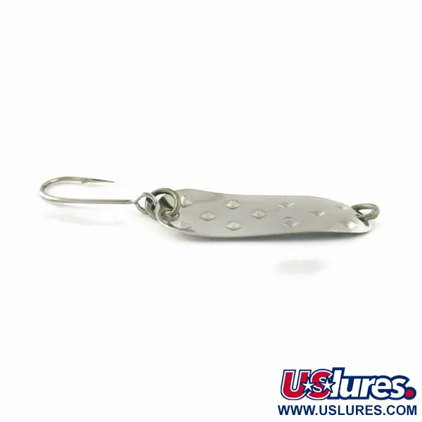 Vintage   Luhr Jensen Alpena Diamond, 3/16oz nickel/blue fishing spoon #23692