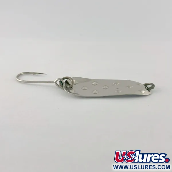 Vintage   Luhr Jensen Alpena Diamond, 3/16oz nickel/blue fishing spoon #23692