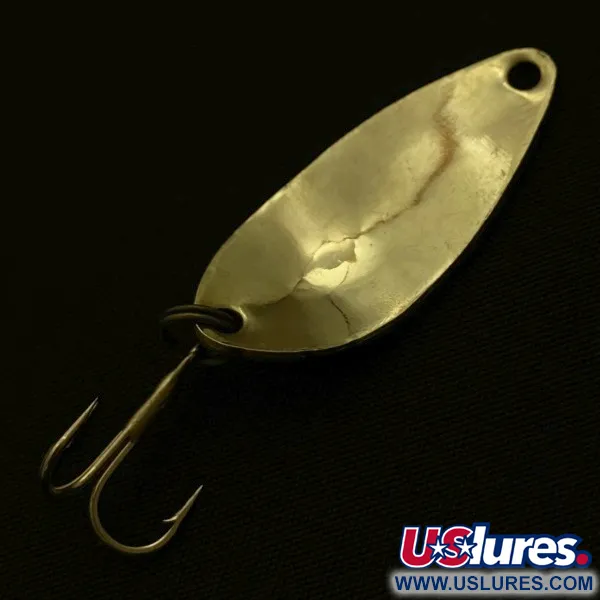 Vintage   Acme Little Cleo bubbles, 1/8oz gold fishing spoon #23697
