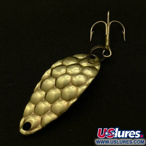 Vintage   Acme Little Cleo bubbles, 1/8oz gold fishing spoon #23697