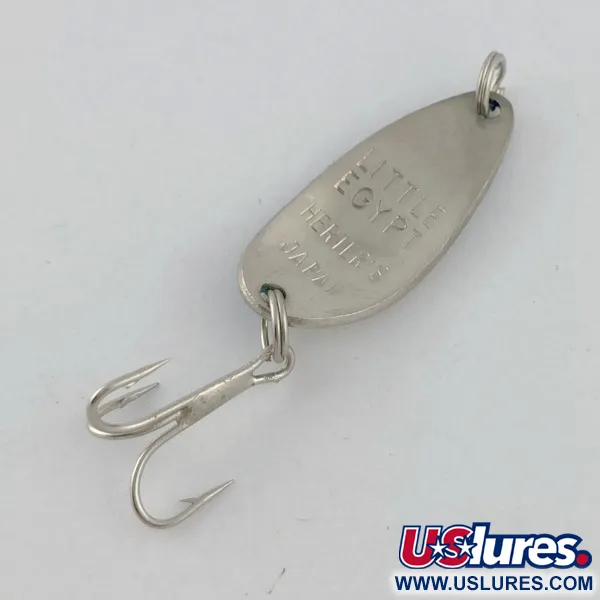 Vintage   Herter's Little Egypt (Japan), 3/16oz nickel/blue fishing spoon #23700