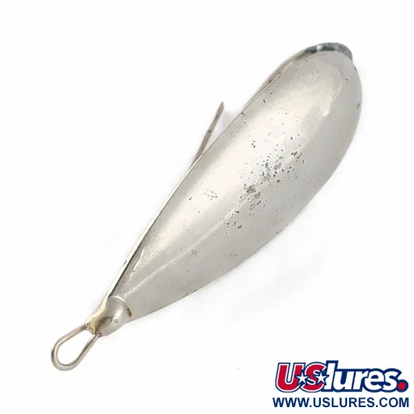 Vintage   Luhr Jensen Silver Spoon, 1/2oz nickel fishing spoon #23702