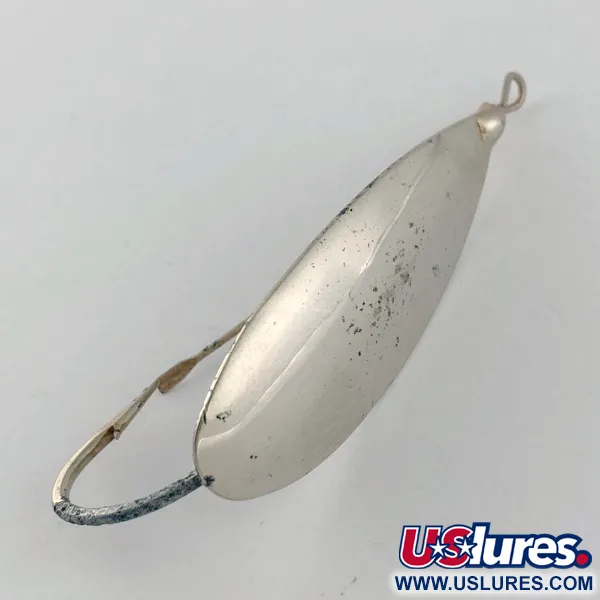 Vintage   Luhr Jensen Silver Spoon, 1/2oz nickel fishing spoon #23702