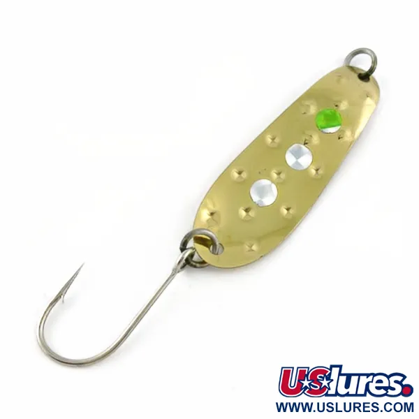 Vintage   Luhr Jensen Alpena Diamond, 1/4oz gold fishing spoon #23710