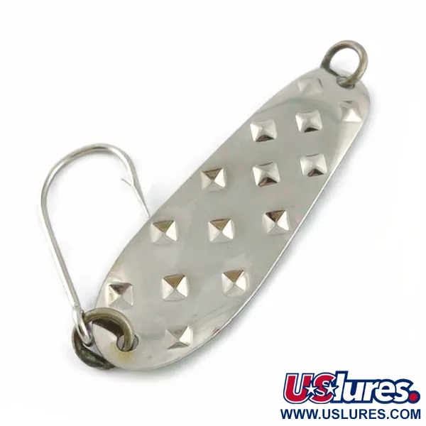 Vintage   Luhr Jensen Alpena Diamond, 1/4oz nickel/green fishing spoon #23711