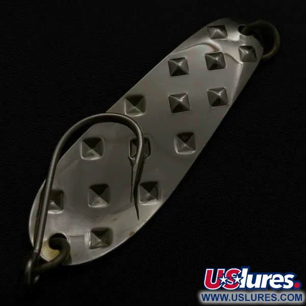 Vintage   Luhr Jensen Alpena Diamond, 1/4oz nickel/green fishing spoon #23711