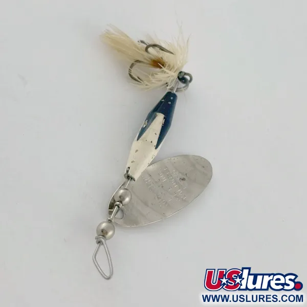Vintage   Glen Evans Shyster, 1/4oz white/nickel spinning lure #23713