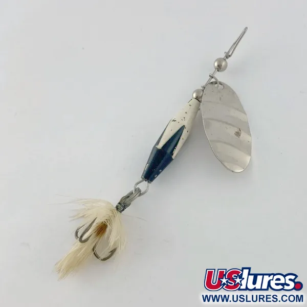 Vintage   Glen Evans Shyster, 1/4oz white/nickel spinning lure #23713
