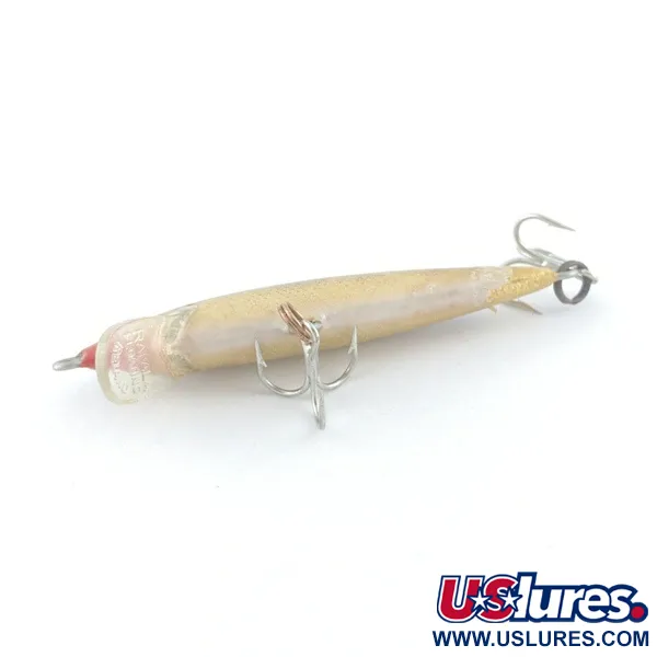 Vintage   Rapala Original Floater F7, 1/8oz gold fishing lure #23730
