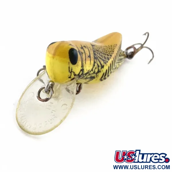 Vintage   Rebel Crickhopper Ultralight, 3/32oz Yellow Grasshopper fishing lure #23737