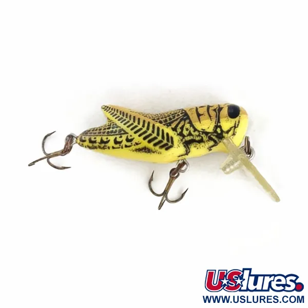Vintage   Rebel Crickhopper Ultralight, 3/32oz Yellow Grasshopper fishing lure #23737