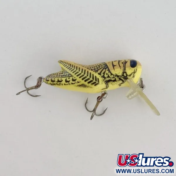 Vintage   Rebel Crickhopper Ultralight, 3/32oz Yellow Grasshopper fishing lure #23737