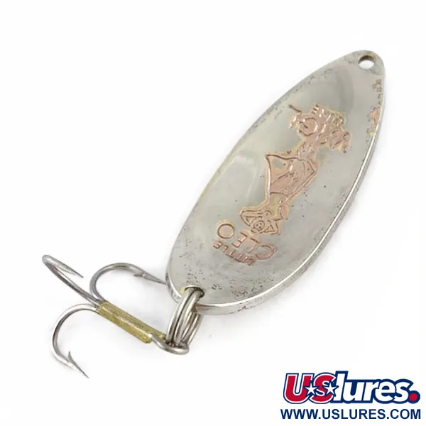 Vintage  Seneca Little Cleo (Hula Girl), 1/2oz nickel/copper fishing spoon #23741