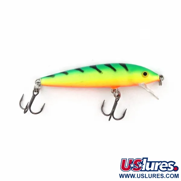 Vintage   Rapala Husky Jerk 6 , 3/16oz Fire tiger fishing lure #23745