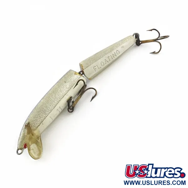 Vintage   Rapala Jointed J11 (Finland), 1/4oz S (Silver) fishing lure #23755