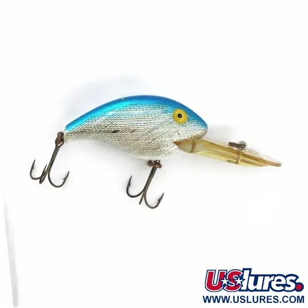 Vintage   Rebel Deep Maxi R, 1oz silver/blue fishing lure #23759