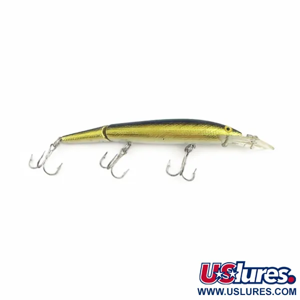Vintage   Rebel Fastrac  F12 Jointed, 2/5oz gold fishing lure #23772