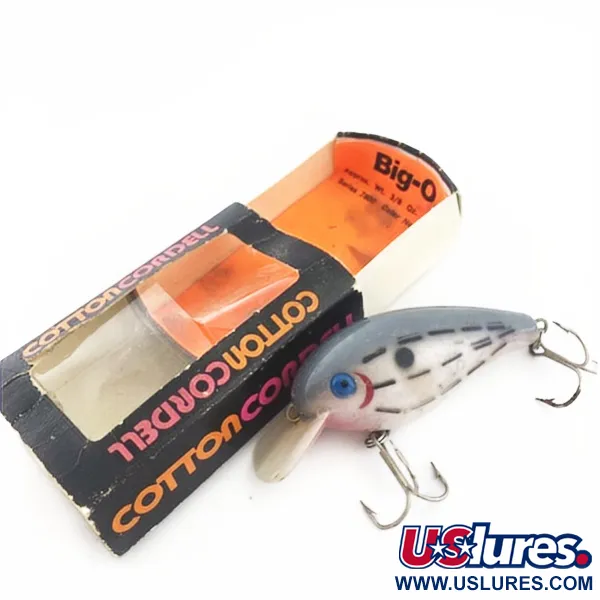 Vintage   Cotton Cordell Big O, 1/2oz Blue eyes Bar Fish fishing lure #23776