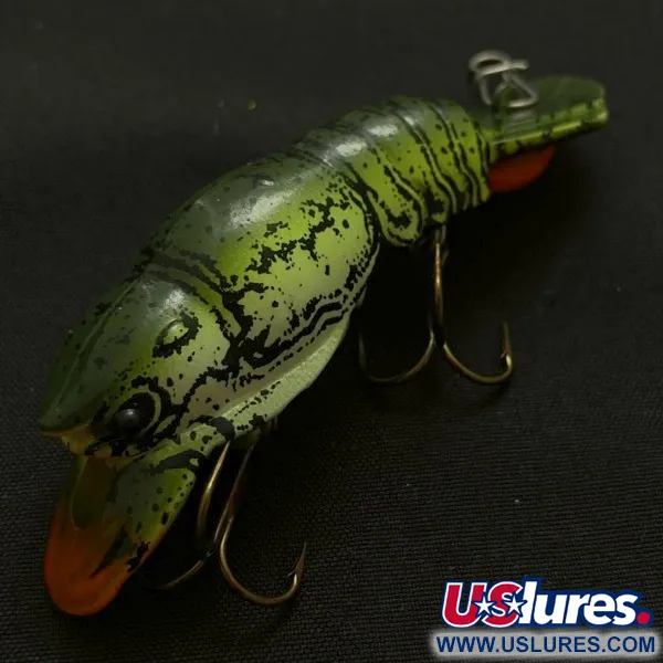 Vintage   Mann's Hackleback Green Crawdad , 1/4oz Green Crawdad  fishing lure #23784