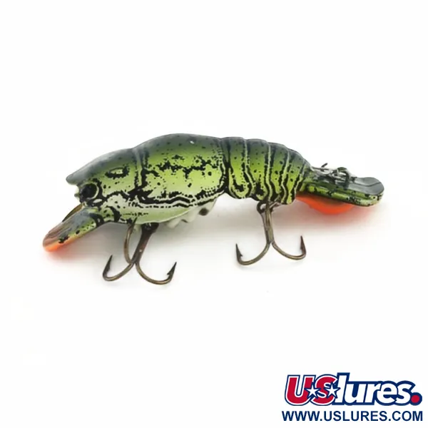 Vintage   Mann's Hackleback Green Crawdad , 1/4oz Green Crawdad  fishing lure #23784