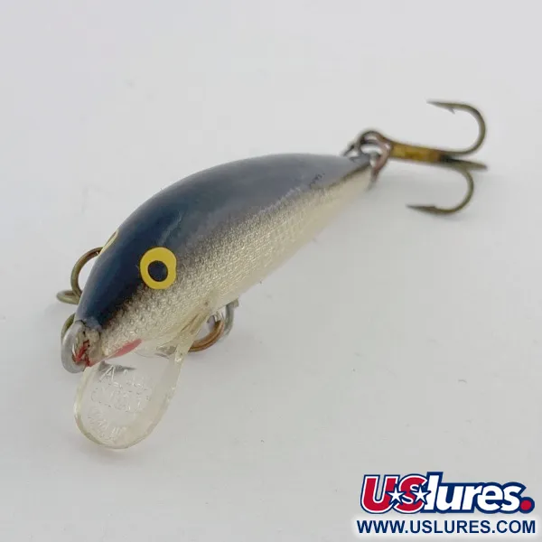 Vintage   Rapala Original Floater F5 (Finland) , 3/32oz S (Silver) fishing lure #23788