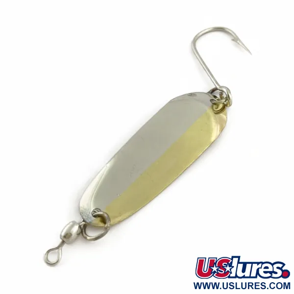 Vintage   Andy Reekers #4, 1/4oz gold/nickel fishing spoon #23794